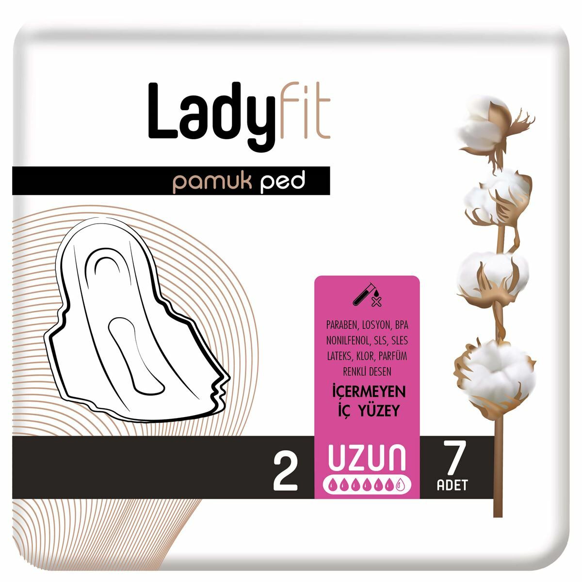 LADYFIT PAMUK PED STD UZUN 7X24