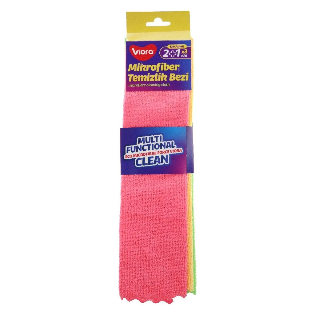 VİORA MİKROFİBER TEMİZLİK BEZ MULTİ CLEAN 3 LÜ VRP-319