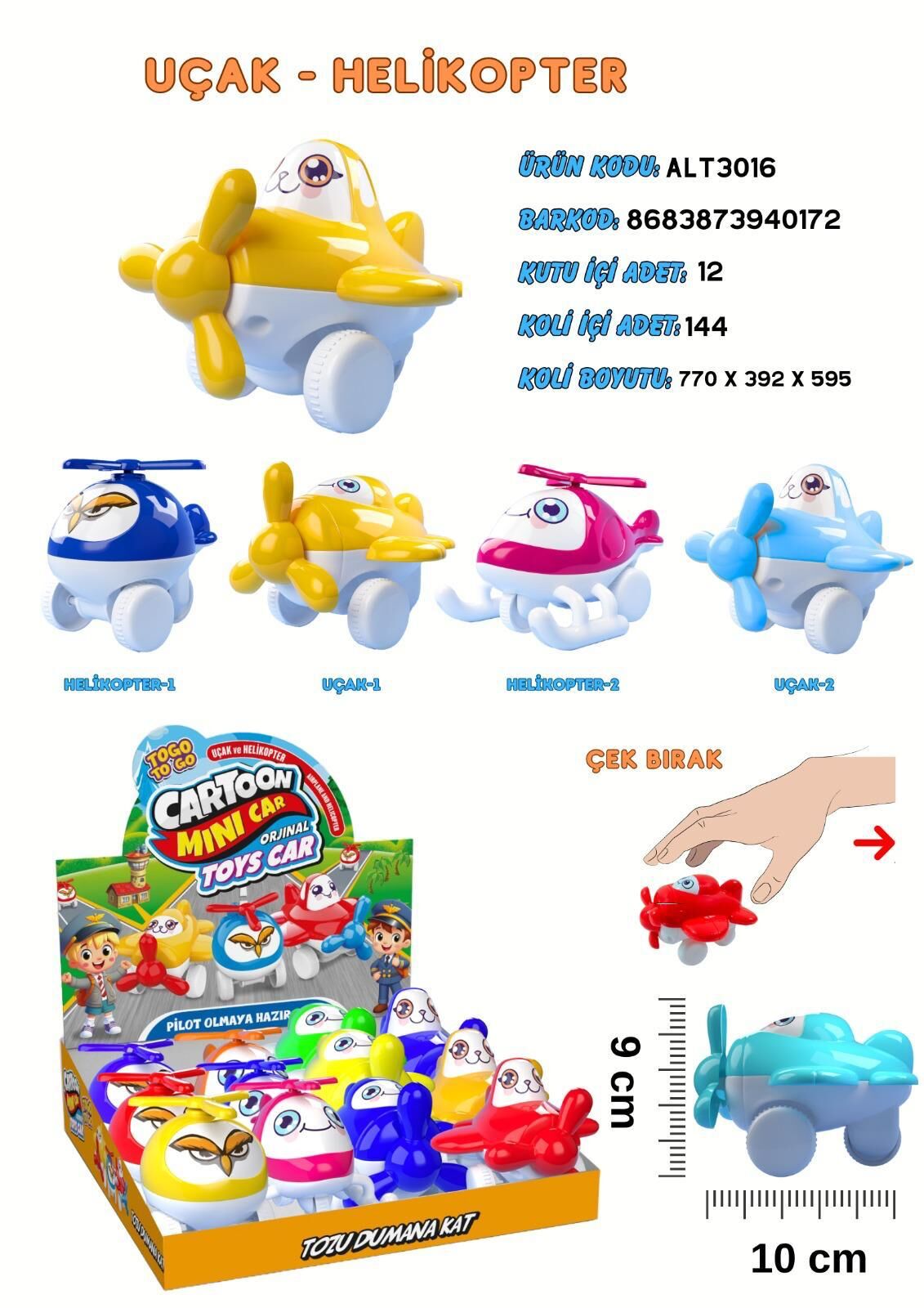 CARTOON ALT-3016 UÇAK HELİKOPTER