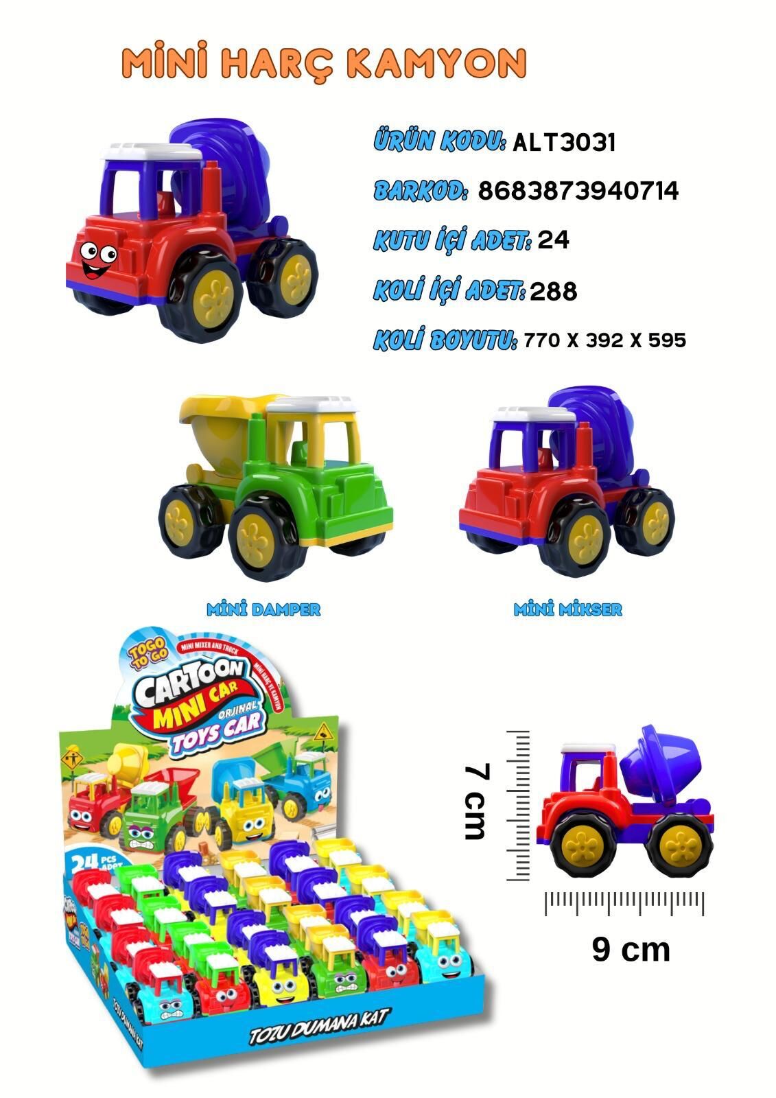 CARTOON ALT-3031 KUTULU HARÇ KAMYON