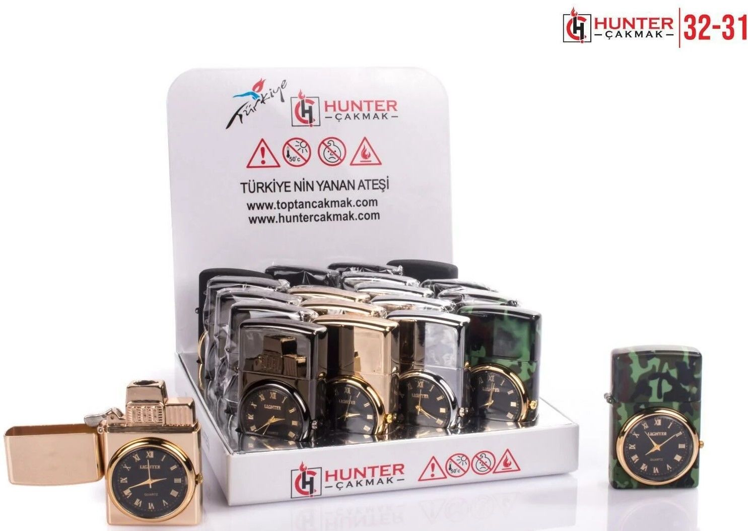 HUNTER METAL REZİTANSLI ÇAKMAK 32X31