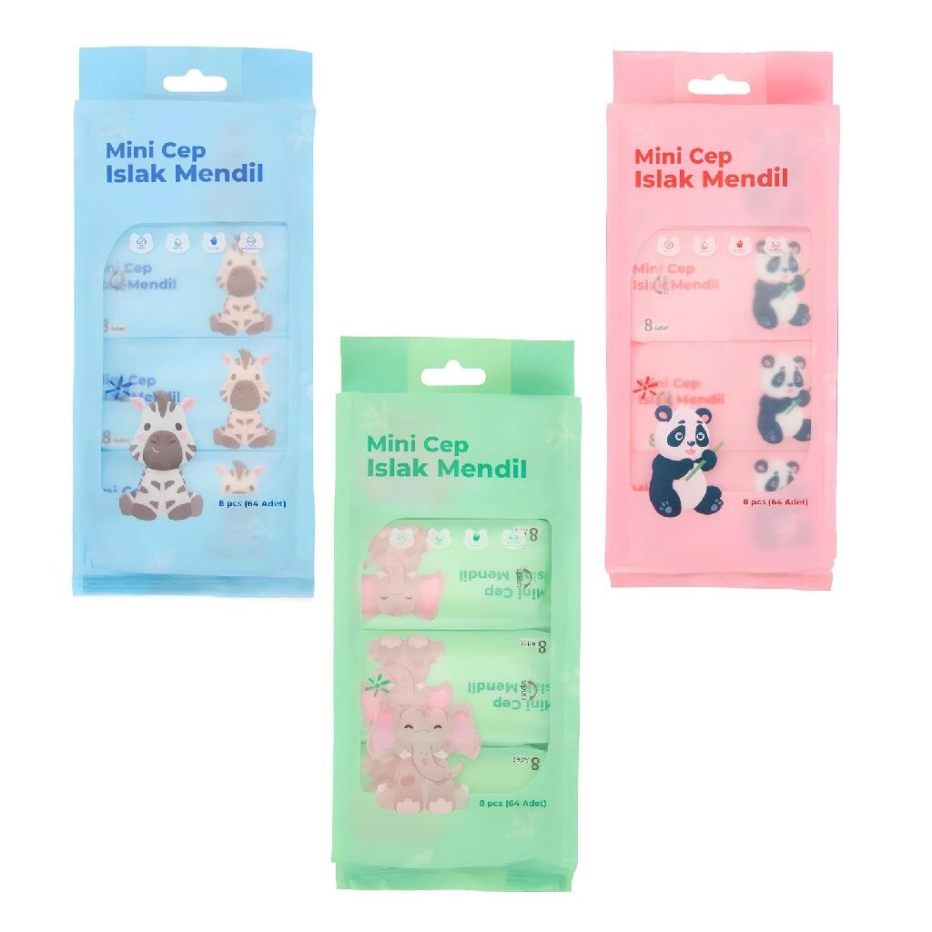 HAPPY MİNİ ISLAK CEP MENDİLİ 8 Lİ KRD-6179