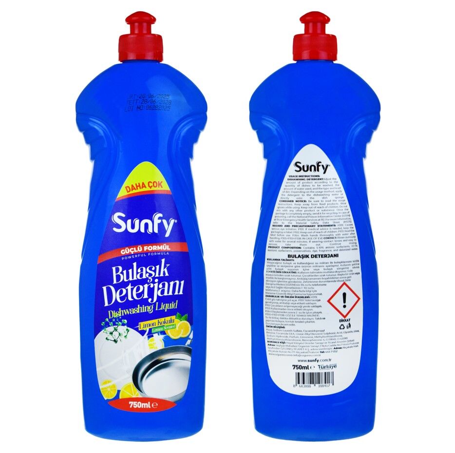 SUNFY LİMON BULAŞIK DETERJANI 750 ML