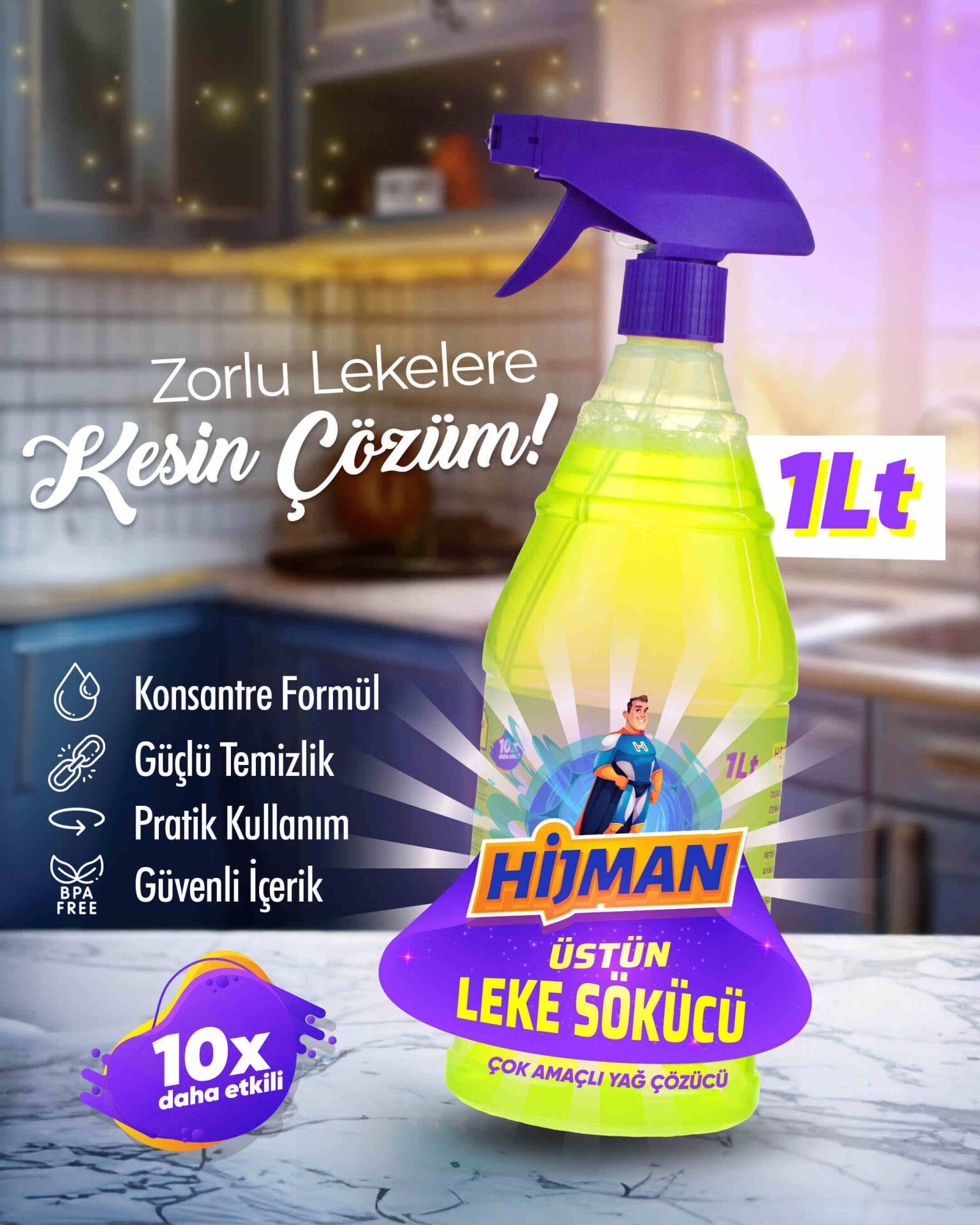 HİJMAN ÜSTÜN LEKE SÖKÜCÜ 1 LT