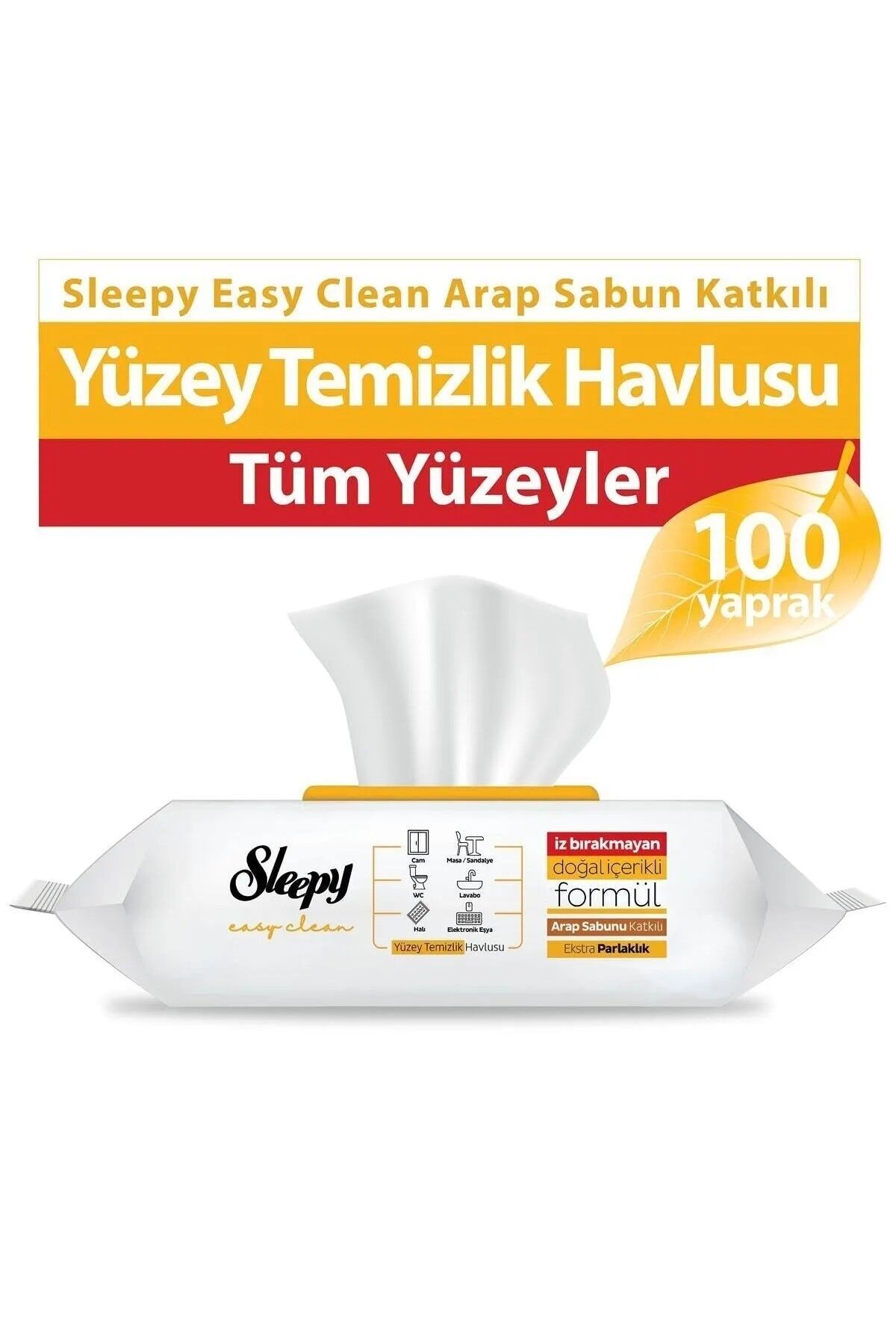 SLEEPY ARAP SABUNLU  YÜZEY TEMİZLİK HAVLUSU 100 LÜ