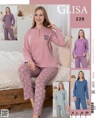 GLİSA BAYAN PİJAMA TAKIMI KARIŞIK RENK