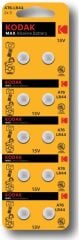 KODAK DÜĞME PİL 10 LU A76LR44 1,5V