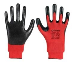 DEMİR SAFETY KIRMIZI-SİYAH NİTRİL ELDİVEN