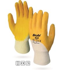 DEMİR SAFETY ELDİVEN SARI -BEYAZ NO:10