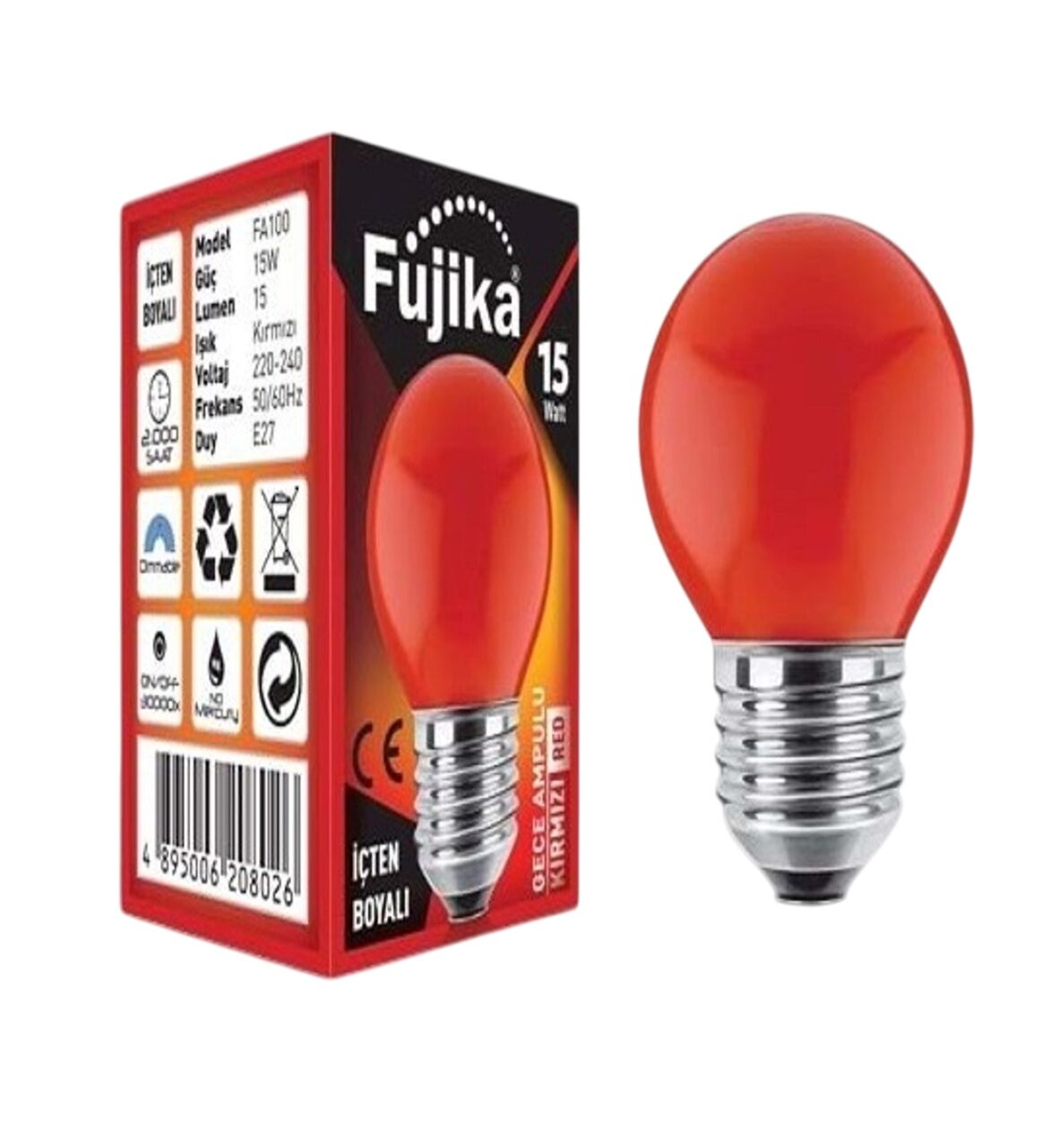 FUJİKA KIRMIZI GECE AMPÜLÜ  1,5 W