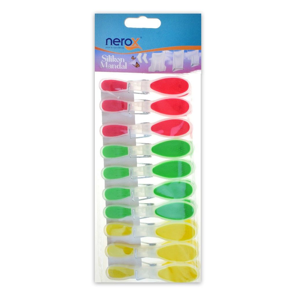 NEROX SİLİKON MANDAL10 LU ŞEFFAF NRX-1059