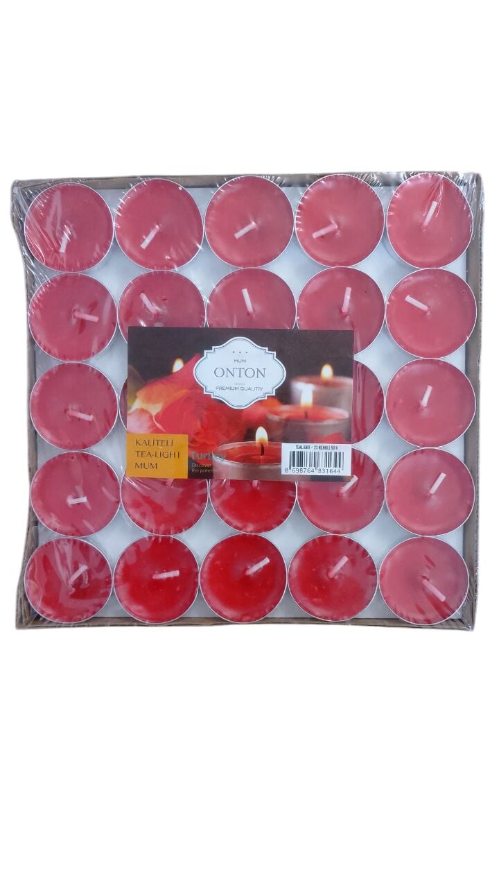 ONTON MUM TEALİGHT-23 RENKLİ 50 Lİ