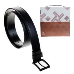 AKYOL D-038 DERİ VE JETAL SİYAH KEMER 4 CM