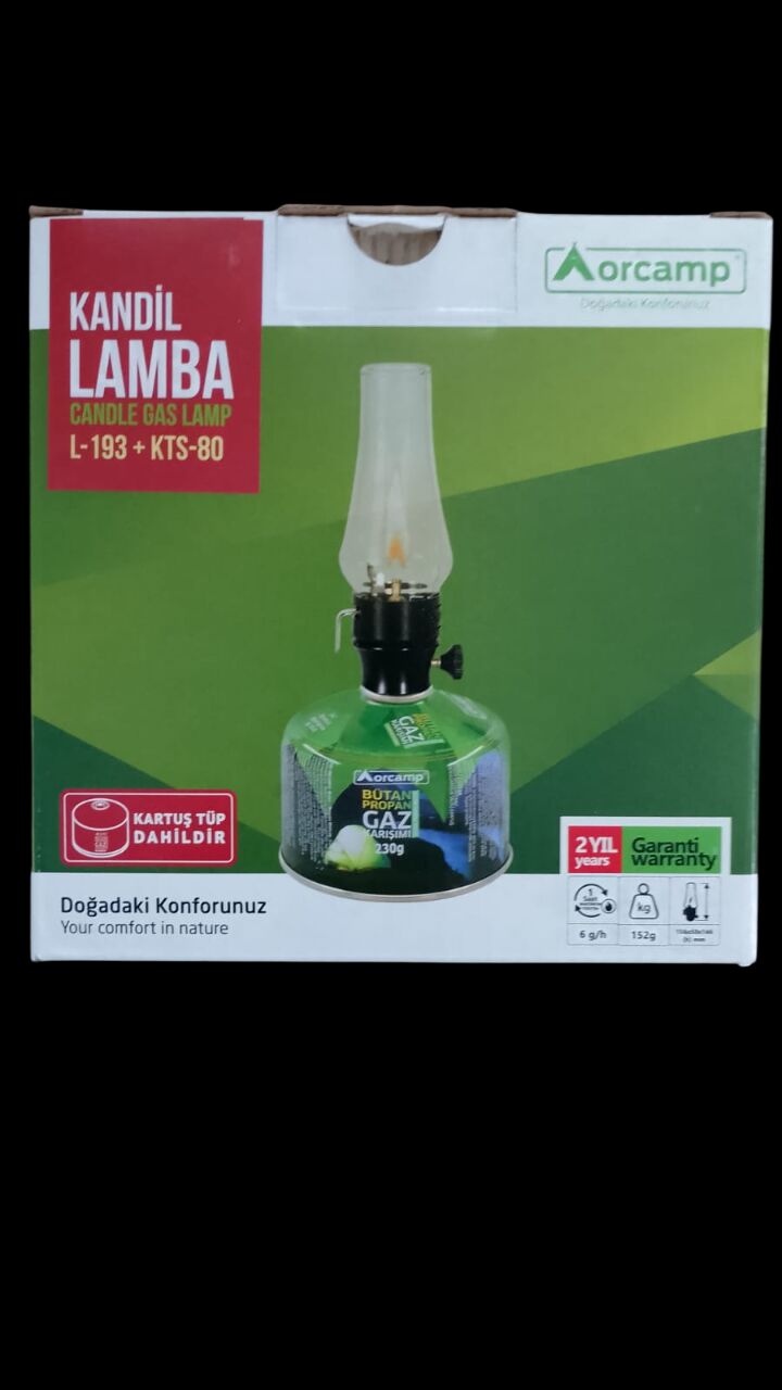 ORCAMP L-193 KAMP LAMBASI(KANDİL)KTS-80 GR GAZ KARTUŞU