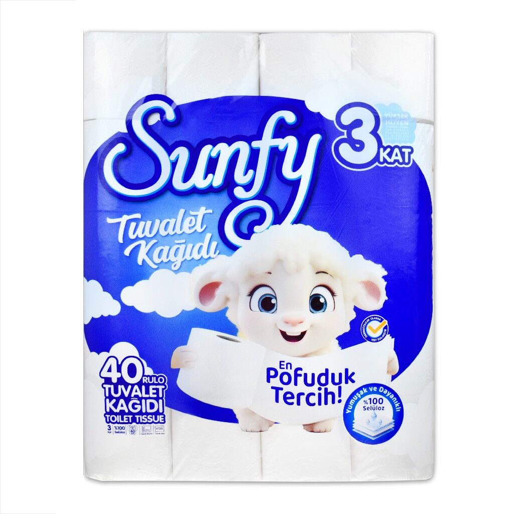 SUNFY TUVALET KAĞIDI 3 KATLI 40 LI
