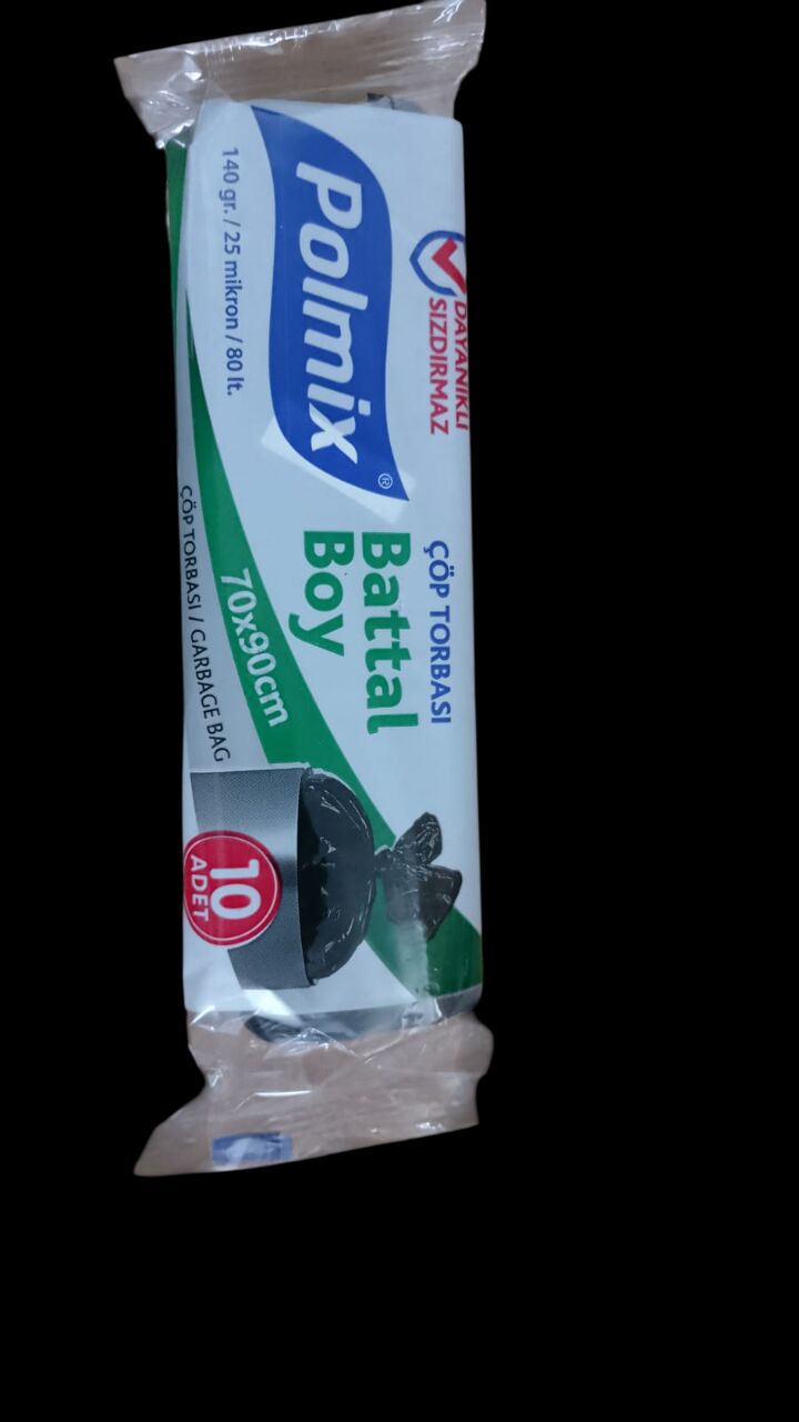 POLMİX BATTAL ÇÖP POŞETİ 70X90 CM 140 GR 10 LU (PK 24 LÜ)