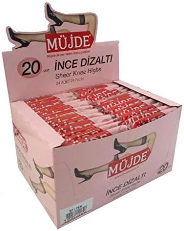 MÜJDE İNCE DİZALTI ÇORAP 24 LÜ