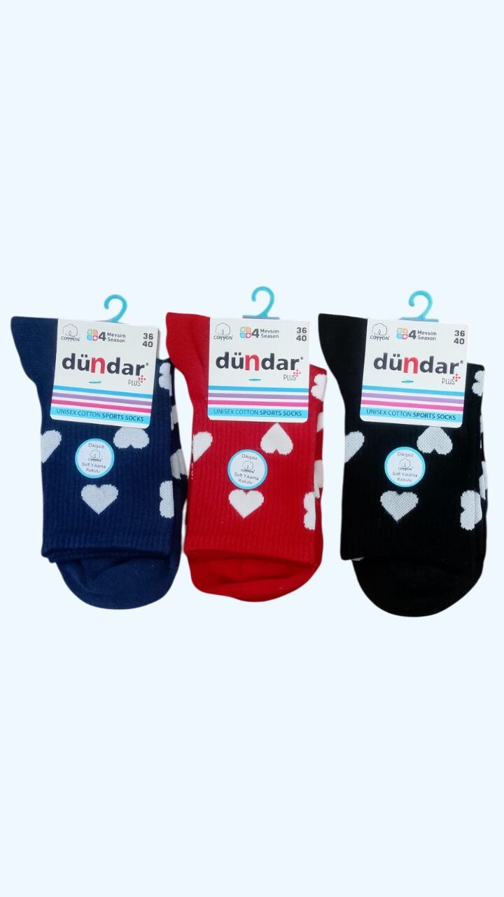 DÜNDAR BAYAN SPOR ÇORAP PAMUKLU PLUS 36-40