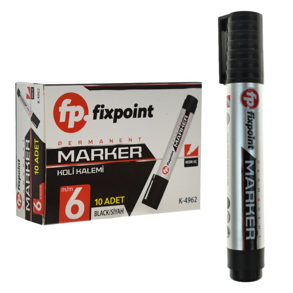 FİXPOİNT KOLİ KALEMİ KESİK UÇ SİYAH