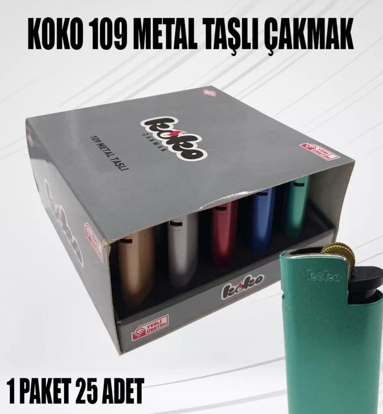 KOKO 109 METAL TAŞLI ÇAKMAK 25 Lİ