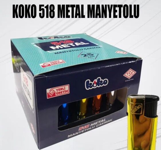 KOKO 518 METAL MANYETOLU ÇAKMAK 25 Lİ
