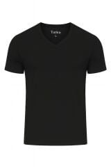 TUTKU ELİT L ELASTAN V YAKA ATLET SİYAH