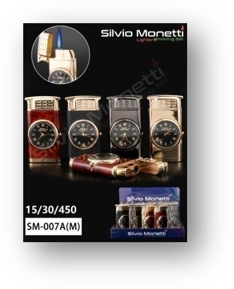 SM-007A SAATLİ METAL ÇAKMAK SİLVİO MONETTİ