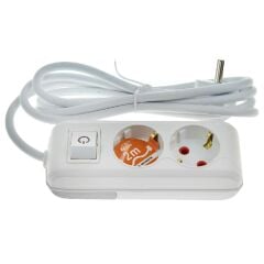 ASEL 2 Lİ 2 MT ANAHTARLI GRUP PRİZ