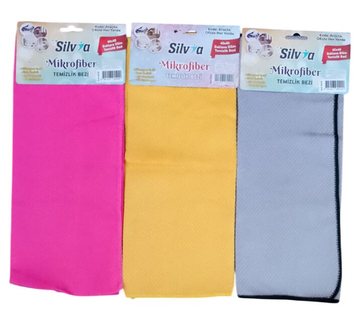 SİLVİA 40X40 MİKROFİBER CAM BEZİ KARTELA