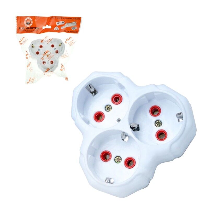 ASEL KABLOSUZ  3 LÜ ÜÇGEN PRİZ 16A 250V