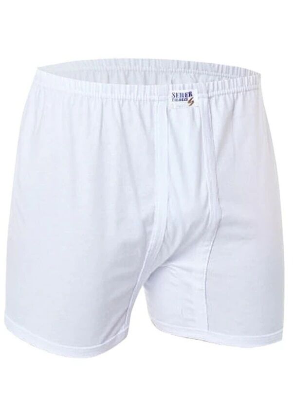 SEHER BEYAZ XXL ERKEK BOXER LİKRALI