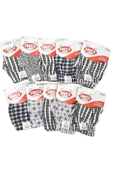 İNCİ YILDIZ BOXER DESENLİ