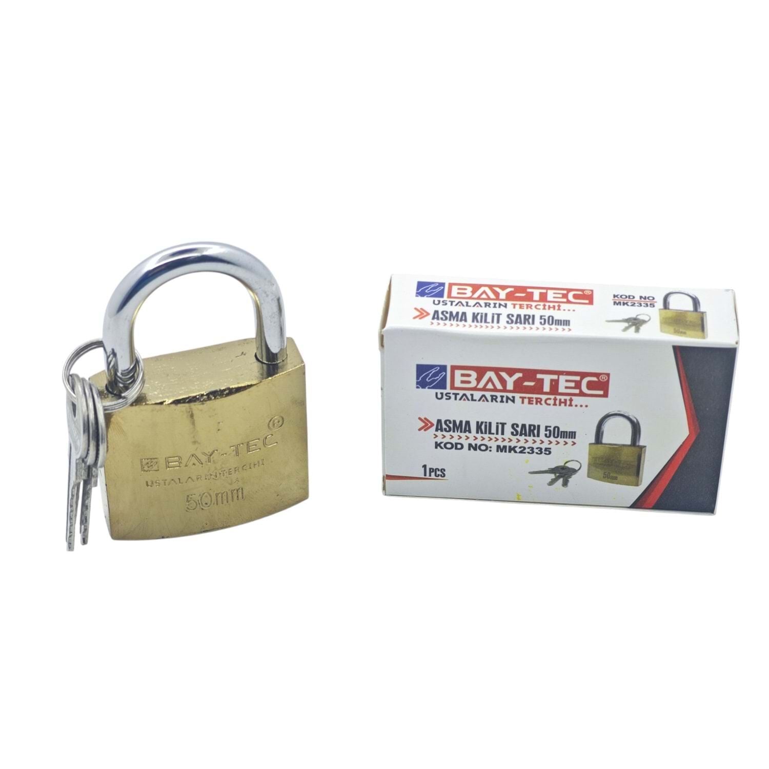 BAY-TEC ASMA KİLİT SARI 50 MM MK2335(PK 6 LI)