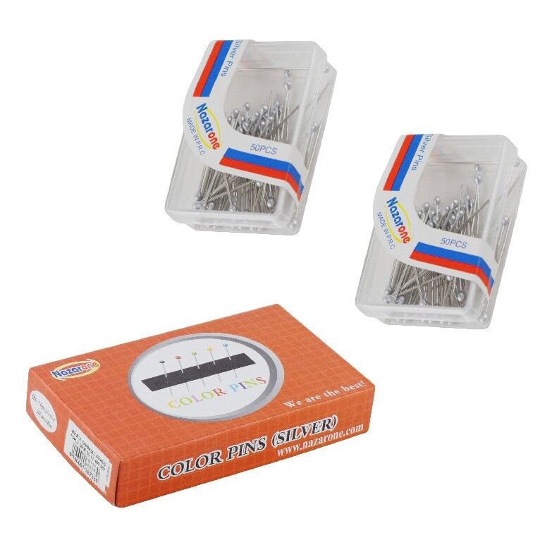 NAZARONE CAMBAŞLI GÜMÜŞ TOPLU İĞNE 50 Lİ