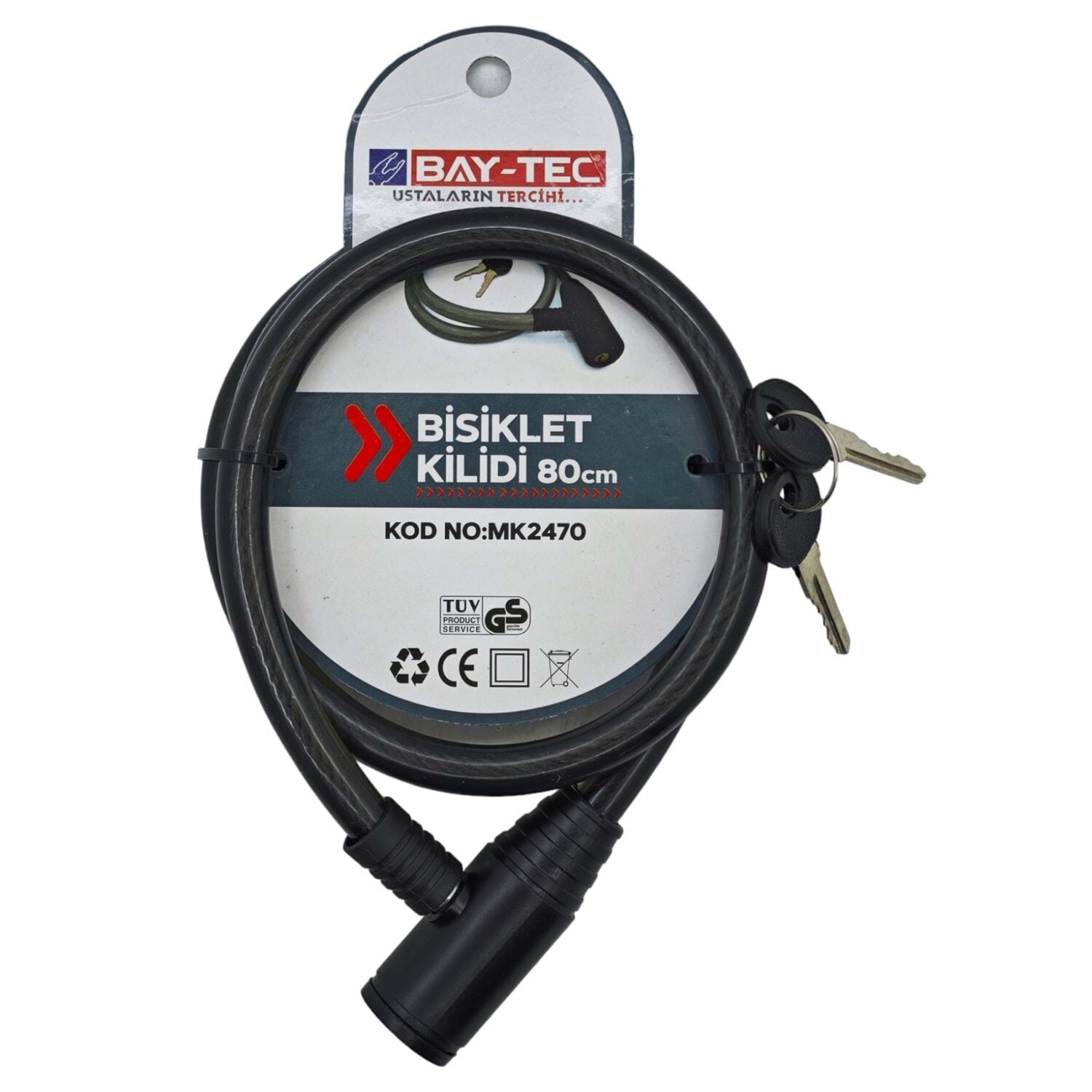 BAY-TEC BİSİKLET KİLİDİ 80 CM MK2470