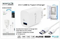 AURIS ICON CH005 18W 2IN1 USB TO TYPE C