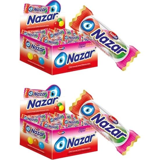 NAZAR 3 LÜ ÇİLEKLİ SAKIZ ŞEKERLİ