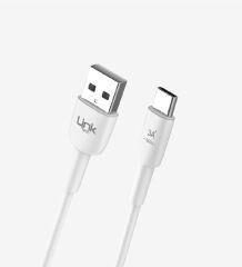LİNKTECH K602 TYPE-C USB HIZLI ŞARJ KABLOSU BEYAZ 1 MT