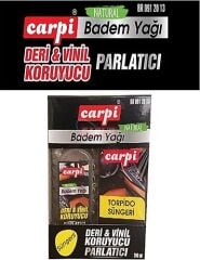 CARPİ SÜNGERLİ DERİ&VİNİL KORUYUCU PARLATICI 200 ML BADEM YAĞI(KOLİ 20 Lİ)