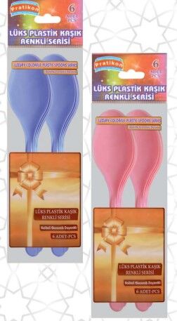 PRATİKON PLASTİK KAŞIK RENKLİ 6LI