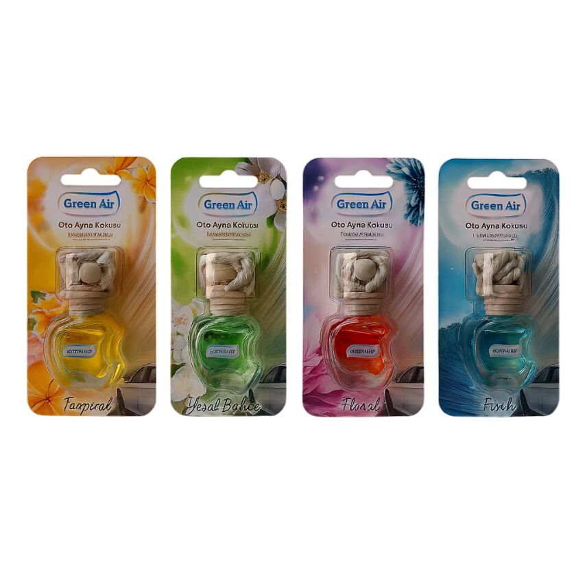 GREEN AİR OTO AYNA KOKUSU 10 ML KARIŞIK (KUTU 36 LI)