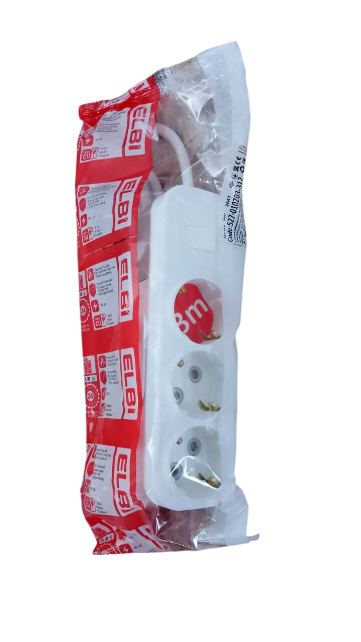 ELBİ 3 LÜ 3M ANAHTARLI PRİZ ÇOCUK KORUMALI