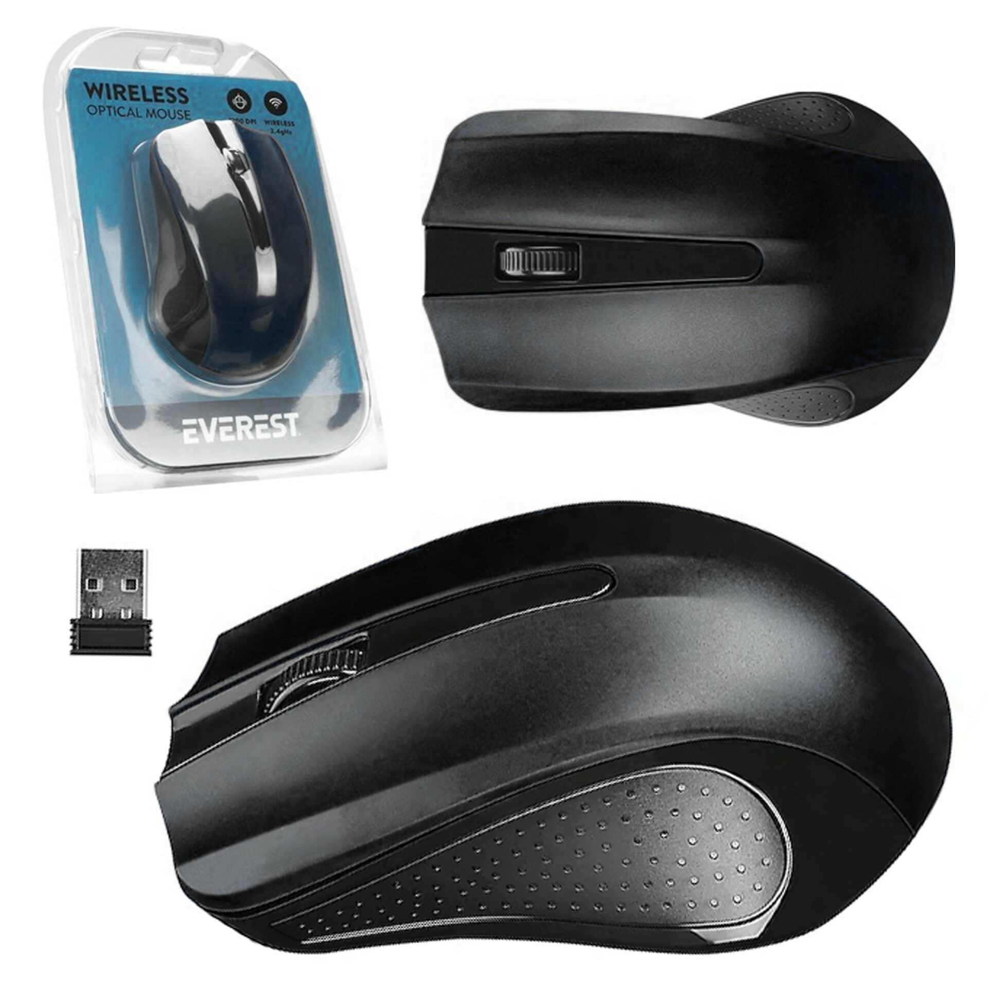 EVEREST KABLOSUZ MOUSE SİYAH SM-537