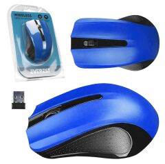 EVEREST KABLOSUZ MOUSE MAVİ SM-537