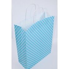 ELBİPAK KRAFT ÇANTA DESENLİ RENK PUANTİYELİ 18X24 CM 25 Lİ