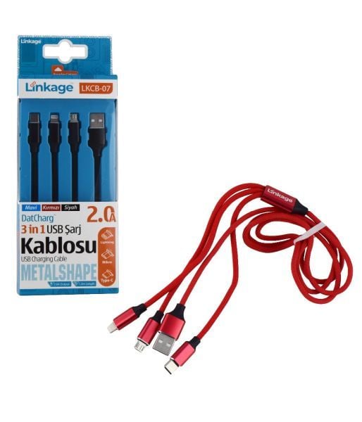 LKCB-07 3IN1 USB ŞARJ KABLOSU