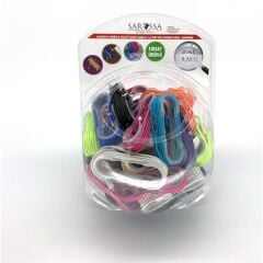 SRS RENKLİ ÖRGÜLÜ MİKRO ŞARJ KABLOSU