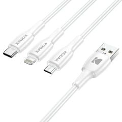 KODAK 3 LÜ KABLO ANDROİD VE İPHONE İÇİN