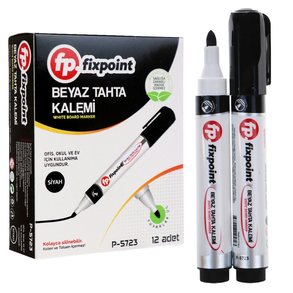 FİXPOİNT P-5723 SİYAH TAHTA KALEMİ