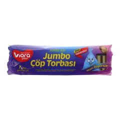 VİORA STANDART JUMBO BOY MAVİ ÇÖP POŞETİ 7 AD